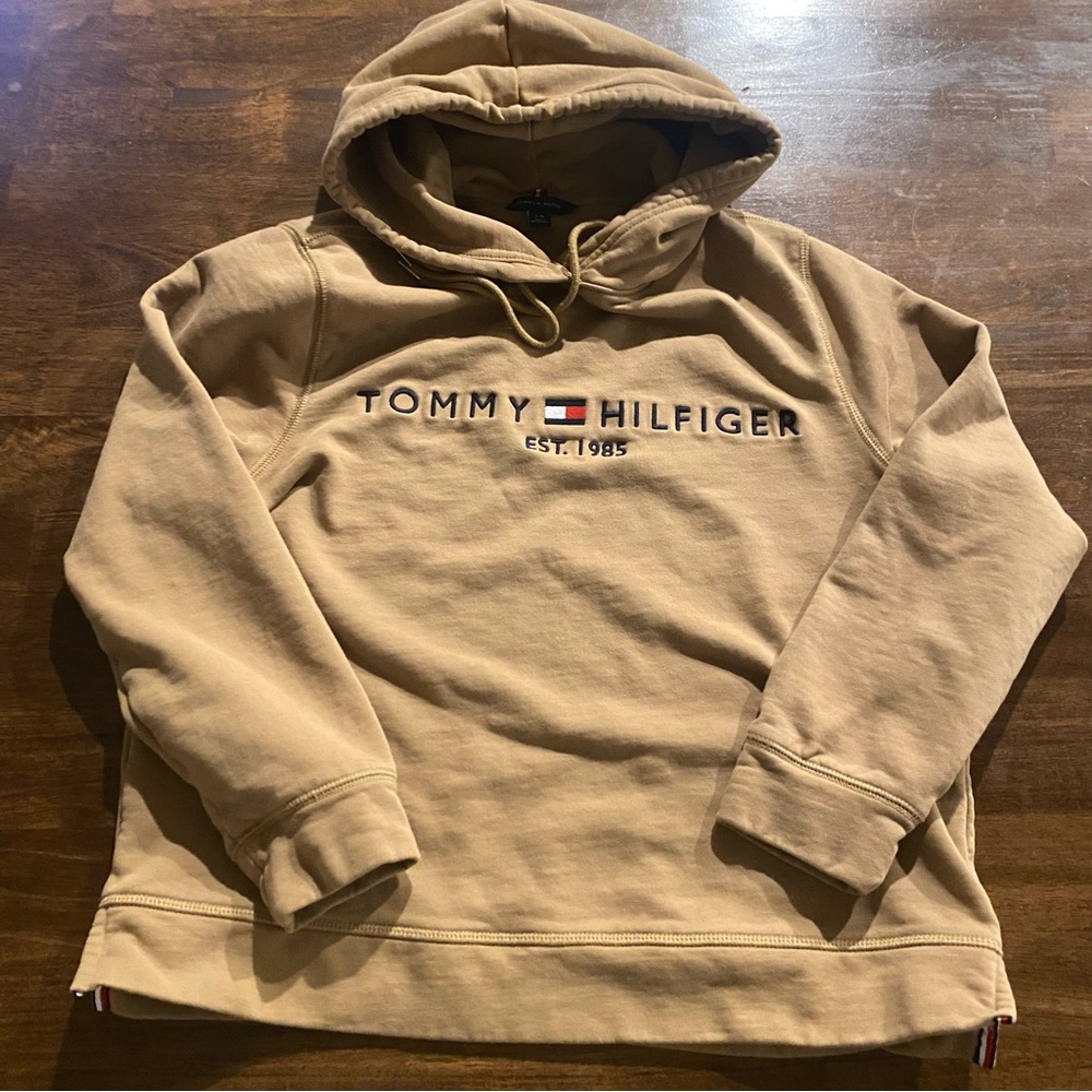 Women’s Medium or Youth Large Tommy Hilfiger Tan Hoodie